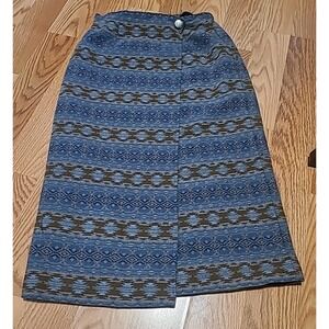 Vintage Pendleton 100% Wool‎ Wrap Skirt Southwestern Aztec USA Size 14